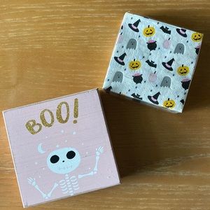 TIK TOK HALLOWEEN BOO SIGN & SPOOKY CUTE IRIDESCENT NAPKINS!